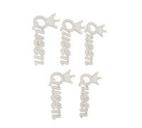 OVAQUIXI Parches Bordados Crown Queen, 5 Piezas, Poliéster con Decoración de Diamantes de Imitación y Perlas, Costura DIY para Ropa, Artes y Manualidades