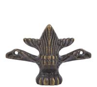 OVAQUIXI Patas de Patas de Caja de Aleación de Zinc, Herrajes para Muebles de Estilo Vintage de 4 Piezas con Tornillos, 2,4 X 1,8 X 0,6 Pulgadas, Gabinete Decorativo y Soporte para Joyero