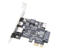 OVAQUIXI PCIe 1x USB 3.2 Gen1 2 Puertos 5 Gbps Tarjeta de Expansión USB A Interfaz Tipo C Tipo E para Videos de PC Files de Datos de Música