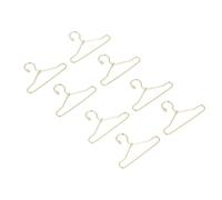 OVAQUIXI Perchas de Ropa para Muñecas 1:12, Exquisitas Perchas de Alambre en Miniatura Doradas, de Metal para Casa de Muñecas de Hierro para Coleccionar Modelos y Manualidades