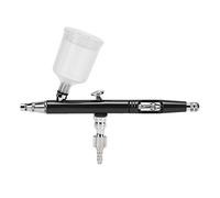 OVAQUIXI Pistola Pulverizadora de Pintura con Aerógrafo AR131, Pulverizador Neumático de Doble Acción de 0,3 Mm con Ajuste de Cola de Copa de 20-40 CC para Modelo de Arte, Pintura de (Black)
