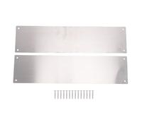 OVAQUIXI Placa de Patada para Puerta, 1 par Protector y Decoración de Puerta Interior y Exterior de Acero Inoxidable con 14 Tornillos 40x10cm/15.7x3.9in