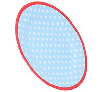 OVAQUIXI Plato de Porcelana de Imitación de 9 Pulgadas, Plato de Cena de Resina de Melamina, de Ensalada Ligero y Reutilizable, Apilable para Pasteles, Aperitivos de Frutas, Postres (puntos azul