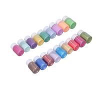 OVAQUIXI Polvo de Pigmento Metálico, Polvo de Mica No Tóxico, Ultra Fino y Seguro para Hacer Joyas de Resina, con 18 Colores para Manualidades, Fabricación de Velas y