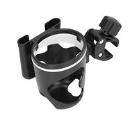 OVAQUIXI Portavasos para Cochecito de bebé, Ajustable, Evita Resbalones, Giratorio de 360 grados, Estante para Bebidas con Abrazadera/soporte