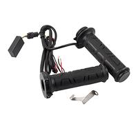 OVAQUIXI Puños Calefactables Puños de Manillar de Motocicleta, 12 V Temperatura Ajustable 50 ℃ -70 ℃ (122 ℉-158 ℉), Universales de Plástico Negro de 22 Mm para Montar en Climas Fríos