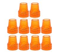 OVAQUIXI Puntas de Goma para Latas, Punta de Muleta, Base de Goma Antideslizante con Espaciador de Metal para Bastones y Andadores, Color Negro (ORANGE)