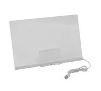 OVAQUIXI Tablero de Notas LED de 30 W, Tablero de Borrado en Seco Iluminado con Energía Solar USB Acrílico con Soporte para Bolígrafo de 7 Colores, para Mensajes de Dibujo de menú