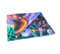 OVAQUIXI Tapiz de Calavera Reactiva a los Rayos UV, Luz Negra Brillante para Colgar en la Pared con Tela de Poliéster Cepillado Hecha a Mano para Arte de la Pared Decoración (230X180cm / 91X71in)