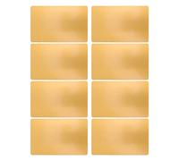 OVAQUIXI Tarjetas de Visita de Metal 50 Hojas Tarjetas de Presentación en Blanco de Aluminio Anodizado 86 X 54 Mm 0,22 Mm para Sublimación Grabado Promoción Eventos Oficina Redes (GOLD)