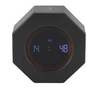 OVAQUIXI Temporizador Digital en Modo Silencioso con 7 Duraciones Preestablecidas, Batería Recargable, Tres Configuraciones de Volumen para Fitness en la Cocina, Material ABS, Carga USB Tipo C (BLACK)
