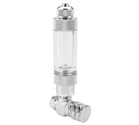OVAQUIXI Válvula de Aguja Regulador de CO2 de Acero Inoxidable Accesorio de Contador de Burbujas Micro Válvula Dosificadora de Doble Cabezal 02 para Manguera de Acuario Control de Flujo Preciso (#4)