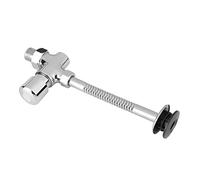 OVAQUIXI Válvula de Descarga para Urinario Tipo Botón Manual con Acabado Cromado de Aleación de Zinc Sólido para Lavabo de Baño, Conexión de Salida de 1/2 Pulgada