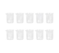 OVAQUIXI Vaso Medidor de Vidrio, Vidrio de Borosilicato, 10 Vasos Experimentales de 50 Ml de Espesor para Proyectos de Laboratorio y Aula