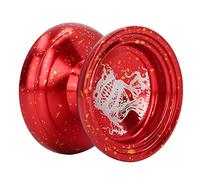 OVAQUIXI Yoyo Ball de Aleación de Aluminio Que No Responde para Jugadores Avanzados, Programa de Alta Velocidad, Incluye 3 Cuerdas, para Niños y Adultos (Rojo)