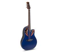 Ovation CE44P-8TQ Celebrity Elite Exotic Blue Transparent Quilt Electro-Acoustic Guitar