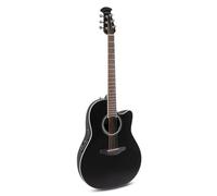 Ovation Celebrity CS24-5-G - Guitarra acústica eléctrica (corte medio, tapa de abeto macizo, cuerpo de lyracord, color negro)
