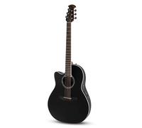 Ovation Celebrity Traditional CS24L Mid Cutaway CS24L - Guitarra acústica eléctrica (para zurdos, tapa de abeto macizo, cuerpo de liracorda medio-profundo, CS24L-5G-G), color negro