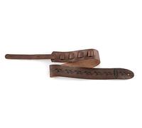 OVATION correa para guitarra de cuero Premium - Signature "Leaf" - Chocolate - Diseño Leaf en relieve - Hecha a mano