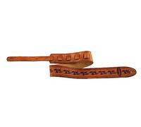 OVATION correa para guitarra de cuero Premium - Signature "Leaf" - Wet Sand - Diseño Leaf en relieve - Hecha a mano