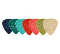 OVATION Diamond Picks Nylon Standard 351 Púas - Super Grip - Punta Redonda - Set de 7 Mix - 7 grosores de 0,46 mm a 1,14 mm - colores surtidos - Hecho en República Checa