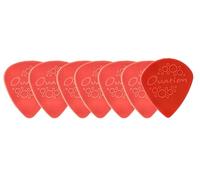 Ovation Diamond Picks - Púas de nailon estándar 351, gran agarre, punta redonda, juego de 7 (6 + 1 punta afilada), 0,60 mm, rojo coral, color rojo, fabricado en la República Checa