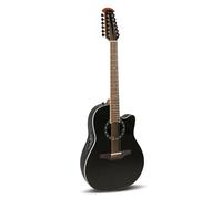 Ovation Guitarra acústica eléctrica Pro Series Standard Balladeer 2751AX - 12 cuerdas - Massive A-Grade Sitka - Deep Contour Lyrachord Body - Cuerdas Adamas Nuova Coated - Negro 2751AX-5-G