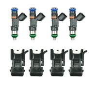 OVBNMO 4 inyectores de combustible con cuatro accesorios 52 lb 550 cc compatibles for Turbo Audi A4 2.7 TT compatibles for VW Golf Jetta 0280158117 piezas de automóvil