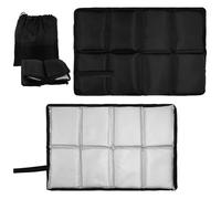 OVBOVA Juego de 2 cojines de asiento para exteriores, impermeables y térmicos, plegables, para camping, senderismo, estadio, tela Oxford, incluye 2 bolsas de transporte, color negro