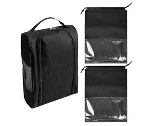 OVDGWC 1 Pieza De Bolsa De Zapato De Tela De Oxford, Bolsa De Zapato De Corbata De 2 Partes, Bolsa De Almacenamiento De Zapatos Negros, Viaje Multifuncional De Bolsas De Almacenamiento Prácticas