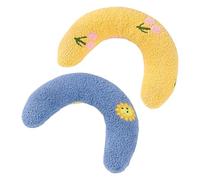 OVDGWC 2 Piezas De Cojines En Forma De U, Almohadas Suaves Y Cómodas, Almohadas De Mascotas Dulces, Productos para Dormir para Mascotas