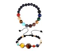 OVDGWC 2 Pulseras De Perlas, Correas De Brazo De Planeta Solar, Pulseras De Moda Creativa, Hombres Y Mujeres Universales, Lavado De Manos Interesante, Decoración De Ropa Que Coincide con