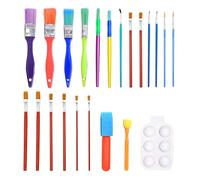 OVDGWC 20 Piezas De Pinceles De Aceite, 1 Pieza De Paleta De Colores, Cepillo para Niños, Herramienta De Herramienta Artística De Bricolaje, Cepillo para Herramientas De Graffiti, Herramienta De Arte