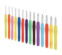 OVDGWC 4 Piezas No Gancho De Manija Resbaladizo, Aguja De Cadera De Punto, Herramienta De Tejido, Aguja De Prostituta De Mango De Silicona, Adecuada para Principiantes Y Adultos