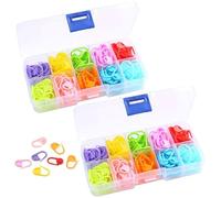 OVDGWC 40 Piezas De Alfileres De Plástico, Marcas De Hebillas para Tejer, Accesorios De Tejido, Herramientas De Marcado para Ganchillo