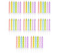 OVDGWC 48 Velas Coloridas, Velas De Cumpleaños, Lindas Velas, Accesorios para Tapones De Decoración De Pastel