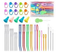 OVDGWC Juego De Agujas De Costura, Aguja De Costura Multifuncional, Herramientas De Punto De Costura De Bricolaje, Juego De Costura De Suéter, Aguja De Metal Curvada, Accesorios De Costura