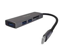 Ovegna PL007: Hub USB Type-C a 3 USB V3.0, SD, Micro SD, Estructura metálica (Aluminio)