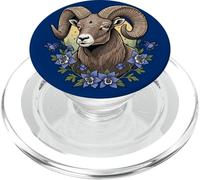 Oveja cimarrona con flores azules de Columbine de Colorado PopSockets PopGrip para MagSafe