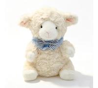 Oveja de Peluche Suave y esponjosa, Juguete de Granja Sentado, muñeco de Oveja Lindo y abrazable para niños y bebés, cumpleaños, decoración Encantadora para niños y niñas White