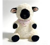 Oveja de Peluche Suave y esponjosa, Juguete de Granja Sentado, muñeco de Oveja Lindo y abrazable para niños y bebés, cumpleaños, decoración Encantadora para niños y niñas Black