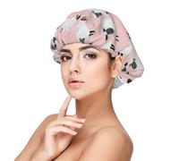 Oveja rosa pastel, lana de oveja, animal de granja,Gorro de dormir de satén ajustable para adultos, de seda, elástico, para dormir, para mujer