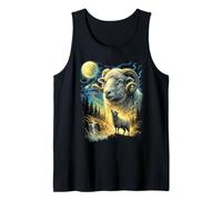 Ovejas Aullando a la Luna Meme Funny 90's Oveja Cordero Camiseta sin Mangas