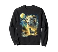 Ovejas Aullando a la Luna Meme Funny 90's Oveja Cordero Sudadera