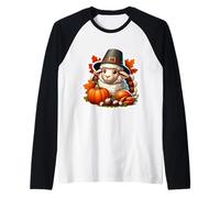 Ovejas de Acción de Gracias Otoño Otoño Cottagecore Granjero Propietario Camiseta Manga Raglan