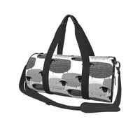 Ovejas Divertidas sobre Fondo Gris, Bolsa de Viaje de Gran Capacidad, Bolso Redondo, Bolsa de Viaje Deportiva, Bolsa de Mano, Bolsa de Fitness