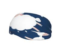 Ovejas en un cielo estrellado. Cintas para el cabello para hombre y mujer. Diadema para correr. Cinta para el gimnasio que absorbe el sudor.