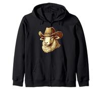 Ovejas listas para el rancho con un toque de humor Sudadera con Capucha