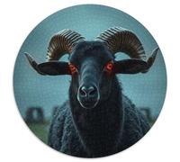 Ovejas Malvadas 1000p Rompecabezas Redondo Adultos-Niños animaless Das Tier Wild animaless Beast Circular Puzzle Niños: 3D Cartón Juego Familiar Impossible Regalos 1000pcs (67.5x67.5cm)