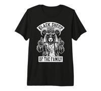 Ovejas Negras De La Familia Rudo Adulto Medio Dedo Cabra Camiseta Premium